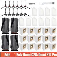Compatible For Eufy Omni C28 / Omni X12 Pro Vacuum Parts Main Side Brush HEPA Filter Dust Bag Roller Mop Dust Bag Accessories
