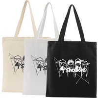 Kpop LNGSHOT Album 4SHOBOIZ MIXTAPE Peripheral Printed Canvas Tote Bag Student Casual Women's Hand Bag Shoulder Bag