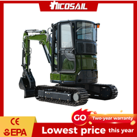 3 Ton Compact Excavator CE Hydraulic Mini Digger for Garden Landscaping