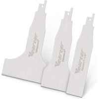 Vearter 30/50/100mm lames de scie alternative en acier inoxydable 140mm pelle sabre pour le nettoyage enlèvement carrelage coulis colle écart outils