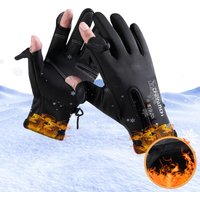 AliExpress Winter Fingerless Gloves for Men & Women,Cold Weather Windproof Touchscreen Warm Cycling Gloves for Photography Ski Motorcycle