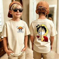 One Piece Japanese Anime Printed Children T-Shirt Roronoa Zoro Boy Children's Harajuku Short Sleeve Kids Luffy T-shirt Clothing
