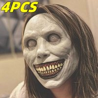 Masque de terreur d'Halloween en latex, couverture de sauna, polaire, yeux blancs, démon, exorciste, nouveau, 1, 2, 4 pièces