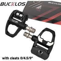Bucklos Road lock Pedals Clip Speed Self-locking Bicycle Pedals Carbon Fiber/Titanium Bike Pedal ultra light road Cycling Parts