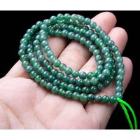 Natural Emerald Burmese Jade Blue Water 6mm Beads Bracelet Sweater Chain Hand Knitting DIY Bracelet Fashion Jewelry Gift Women