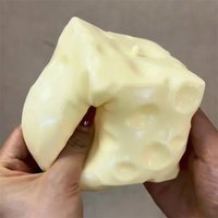 2026 Cheese Cube Stress Ball Big Cheese Shapeable Squeeze Ball Non-Bounce Fidget Toy ASMR Sensory Anti-Stress Christmas Gift