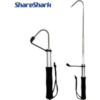 ShareShark Stainless steel auxiliary fish-catching hook Three-section telescopic fishing scooping device fishing accessory