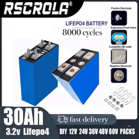 3.2V 30Ah Grade A LiFePO4 Battery 8000 Cycles Lithium Iron Phosphate for 12v 24v 48V 60v Travel Solar Campers Golf Cart Yacht