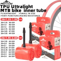 MOTSUV Bike TPU Inner Tube 43/56g MTB Bicycle Tire 26x1.35-1.95-2.60 French Valve FV Length 45mm Ultralight Cycling Tire Parts
