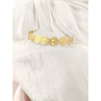 1 Piece of Simple and Stylish Women's Headband, Turkish Coin-Shaped Women's Hair Accessory for Daily Wear and Festival Occasions