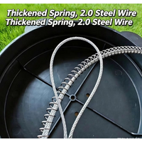 1PC Double Lock Head Steel Wire Stronger Spring Replacement With Nuts Wire Rope For Wild Boar Trap Fox Trap Rabbit Trap