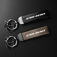 Keychain For Honda CB400SF CB400 CB 400 SF 1998-2020 High-Grade Leather Suede Keychain Motorcycle Holder Carbon Leather Keyring