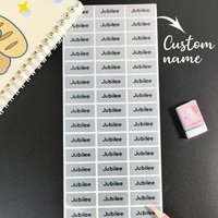 60pcs/120pcs/180pcs/240pcs Personalization Custom Text name Labels Customize Name Sticker Waterproof Personlized First Name Tag