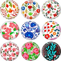 8-40mm DIY Jewelry Accessories Photo Glass Cabochon Pattern Round Glass Cabochons Colorful Beautiful Cameo Tiny Floral G120C