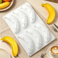 Banana Design Silicone Cake Molds 6 or 12-Cells Food Grade Fruit Mousse Cake Mould Party Dessert Baking Tools Kitchen Bakeware