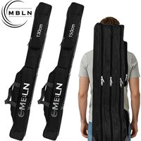 MBLN Fishing Bag 600D Thickened Fabric 2 Layer Large Space 130-150cm Rod Bag Lure Tool Kit Large Capacity Sea Fishing Bag