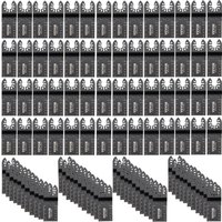 SucceBuy 100 Stück oszillierende Sägeblätter, Schnellspanner-Multitool-Klingen-Set, HCS-Werkzeugklingen, Schnittschneider für Holz, Kunststoff, Metall, Nägel