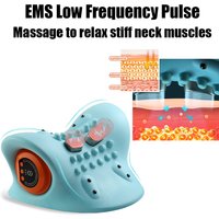 Electric Cervical Massager for Adult Cervical Repair Pain Relief Vibration Traction Portable Neck Head Acupoint Massage Pillow