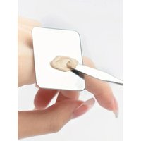 1Set With Spatula Rod Makeup Color Palette Stainless Steel Durable Liquid Foundation Portable Makeup Cream Mixing Tray