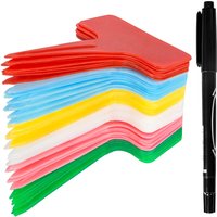 30Pcs 10CM T-Shape Plastic Waterproof Plant Tags Nursery Garden Labels for Plants Markers Plant Labels Garden Tools for Seedling