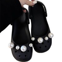 Fashion luxury Pearl Shoe Charms Set Women Retro Ballet Shoes corc charms pack DIY Pearl Shoe Accessories 1Set