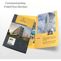 250pcs Folded A5 A4 Flyers Printing Bi /Tri Fold Flyer Folding Leaflet Brochure And Postcard Custom Catalog Service Print