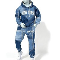 2025 Spring and Autumn New Men's Denim Suit Men's Fashion Brand Slim Fashion Pants Casual Jacket Men's Jacket