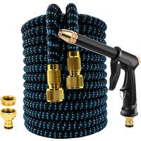 25FT-100FT Expandable Magic Hose High Pressure Car Wash Hose With Spray Gun Set Outdoor Watering Irrigation Tool Garden Hose
