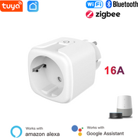 Tuya Zigbee Smart Plug (European Standard) supports voice control and remote operation, making it ideal for smart homes.