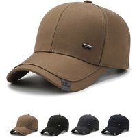 Solid Color Baseball Cap Unisex Stitched Design Trucker Hat Fashionable Casual Simple Sun Hat Suitable As Gift For Dad/Mom