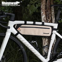 Rhinowalk Bike Frame Bag 2.1L/2.7L Waterproof Bicycle Under Tube Bag Triangle Bag Double Sided SBS Zipper Bottom binding system