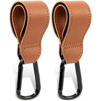 3PCS PULeather stroller hook, child stroller handle storage hook, electric vehicle hook