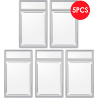 (Pack of 5) Recessed Design Frosted Frame Type Storage Anti-UV Card Brick for Collector-Grade Protection for Card Slabs