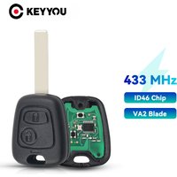 KEYYOU 433mhz ID46 Chip Remote Car Key For Peugeot 106 107 206 306 406 307 207 Partner Xsara For Citroen C1 C2 C3 Saxo Picasso
