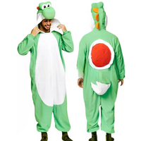 New Mario Bros Yoshi One Piece Family Pajamas Anime Men Halloween Cosplay Jumpsuit Costume Cartoon Carnival Party Role Play Prop