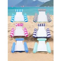 Adult inflatable water mat、Foldable reclining chair with backrest、Inflatable striped floating bed、Single hammock
