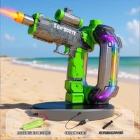 LED Ring-shaped Electric Water Guns Children Powerful Shooting Game Automatic Water Blasters Summer Outdoor Beach Toys for Kids