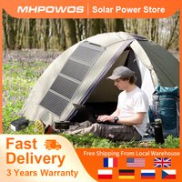 MHPOWOS 40 W faltbares Solarpanel, 5 V USB, tragbares Ladegerät für Handy, wasserdichte Outdoor-Powerbank für Camping