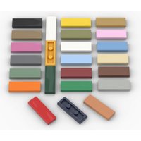 100pcs Smooth 1x3 Dots DIY Building Blocks Thin Model Puzzle Creative Kids Toys Size with 63864 Foundation Bricks
