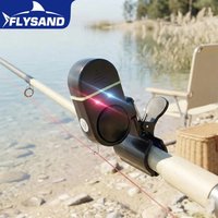 Fishing Bite Alarm Sound Bell with LED Light Indicator Clip-on Rod Buzzer Soft Rubber Fishing Tool for Outdoor Use
