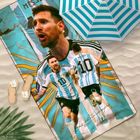 Football Ball King Lionel M-Messi Microfiber Beach Towel Absorbent Quick dry Soft Yoga Swimming Resort Mountain Climbing Towel