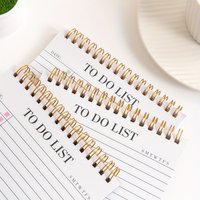1pc to Do List Notepad, Undated Daily Planner Notepad with to Do List Notebook Checklist Planner Spiral Cover Notepad