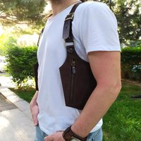 Medieval Anti-Theft Hidden Underarm Strap Wallet Viking Vest Pocket Phone Shoulder Holster Bag Double Pouch Concealed Purse Pack