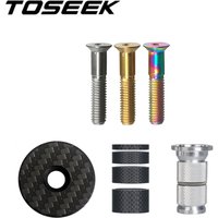 TOSEtranship-Rondelle de fourche en carbone pour vélo, capuchon supérieur, tige de vélo, vis en titane, pivot de 1/8 ", 5mm, 10mm, 15mm, 20mm