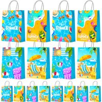 16 Pcs Beach Ball Gift Bags Pool Birthday Goodie Treat Summer Treat Bags for Summer Pool Party Decorations Summer Party Favors