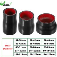 UXCELL 32-38mm 38-42mm 40-51mm 48-51mm 102-127mm ID Silicone Seducer Straight Car Silicone Hose Coupler Intercooler Tube
