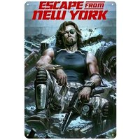 Y1,Escape from New York Kurt Russell Retro Movie Metal Poster Tin Sign 20x30cm -aluminum