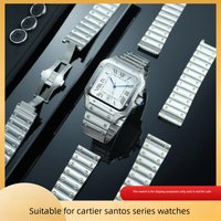 Suitable for Cartier Santos WSSA0009 Steel Strap WSSA0010 Stainless Steel Men's Bracelet 21mm