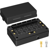 DaierTek 10 Way Car Relay Box 12V Fuse Box 15 Way Blade Fuse Holder For Automotive Marine With Termianls