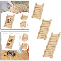 Wooden Hamster Ladder Training Climbing Toy Hanging Bunny Hutch Ramp for Mice Gerbil Small Animals Mouse Cage Accessories